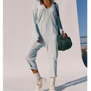 NWT Free People Movement hot shot long sleeve onesie- arctic snow
